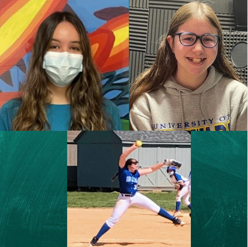 Left Corner: Hayden LaRoque Green, Junior 
Right Corner: Elizabeth Bigham, Freshman 
Under First Images: Caroline Apicella, Sophomore