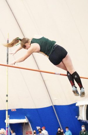 Sabrina “Bree” Boyle competing in pole vault.