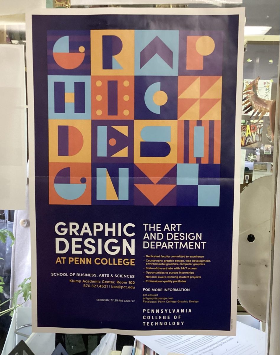 Flyer for a Graphic Design program at Pennsylvania College of Technology 
