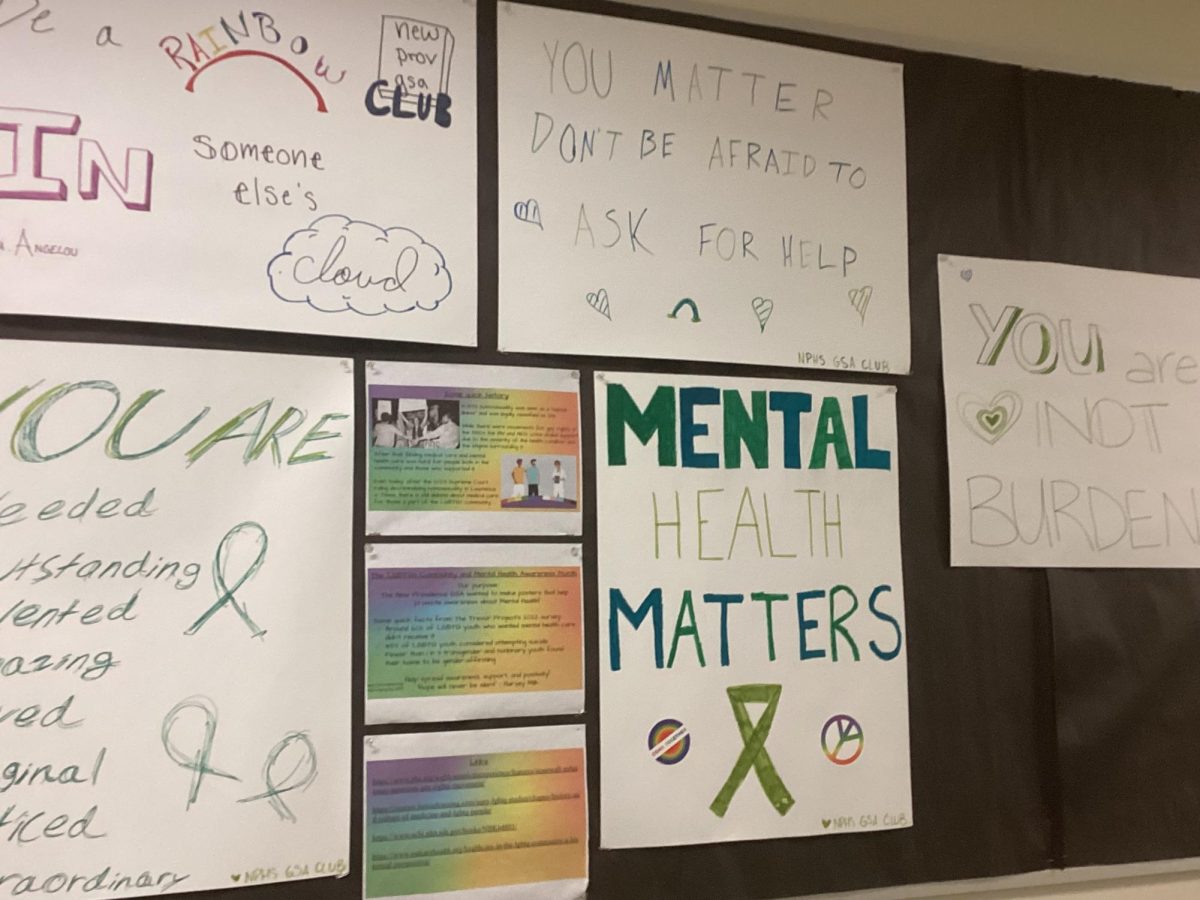 These are posters created by students for mental health. 