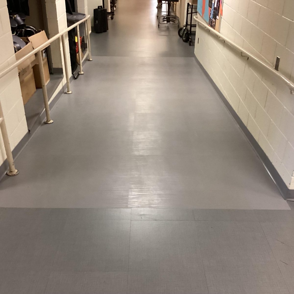 Flooring and ramp outside of the Chorus Room at NPHS