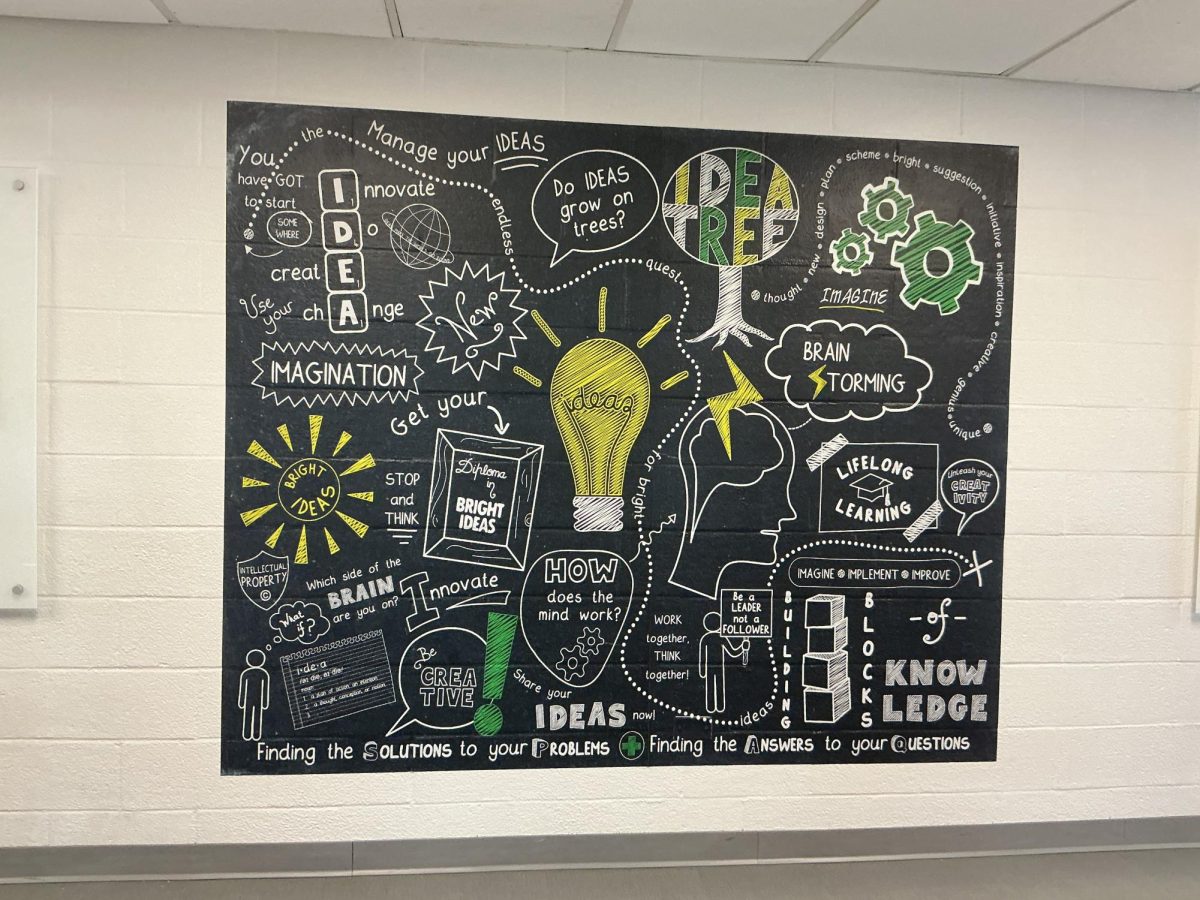 An inspiring painting on the school wall.