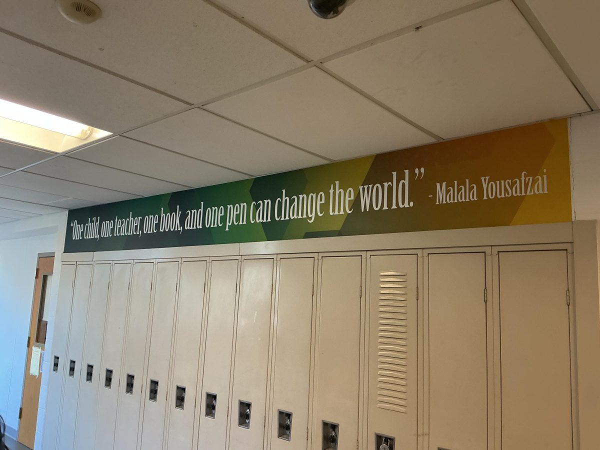 Motivational quote in the STEM hallway