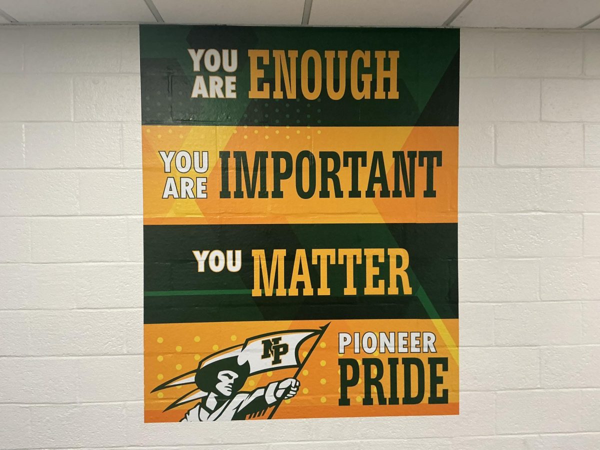 Motivational quote showing pioneer strength.