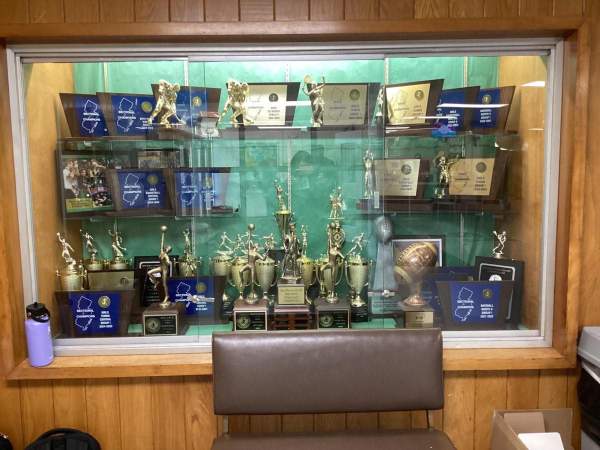 NPHS sports filling up one of the many trophy cases 